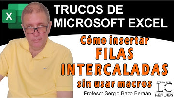 Aprende a INSERTAR FILAS INTERCALADAS sin usar macros