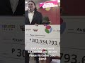 WOW!!!! Lucky woman turns 50-peso bet into 303.5M Pesos via online color game! 😲 #Jackpot
