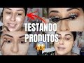 PRODUTOS QUE NUNCA USEI 😱 TESTANDO NOVIDADES