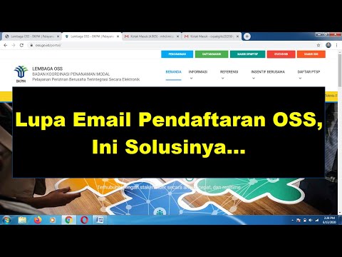 Lupa Email Pendaftaran OSS, Ini Solusinya....