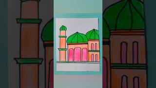 Islamic drawing | art islamic drawing mosque shorts youtubeshorts