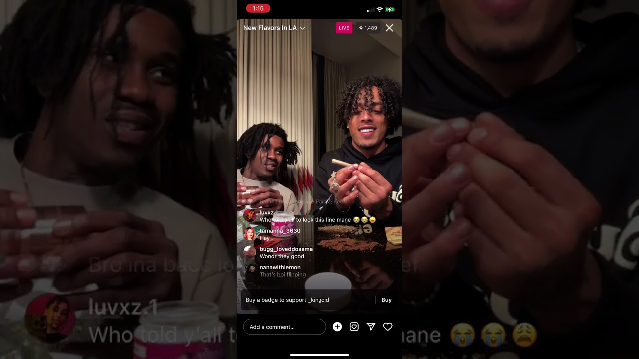 King Cid goes live With Exotic la Flavors 🍃