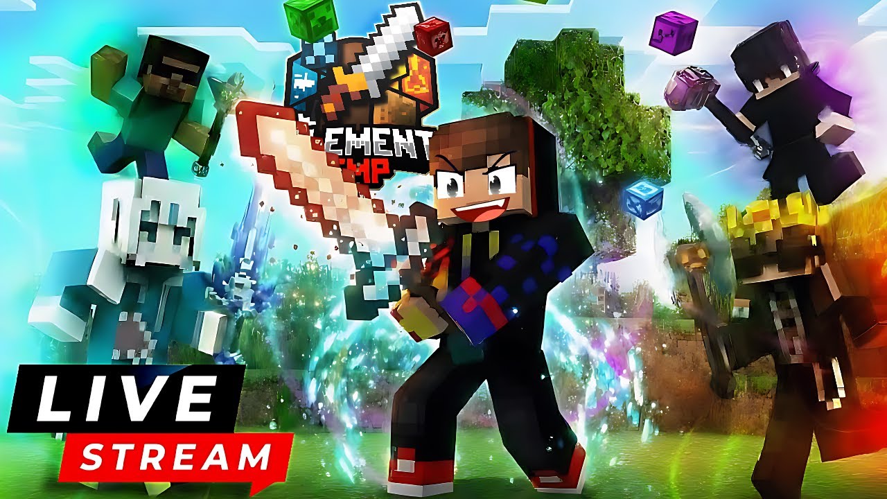 Element SMP Day 2 LIVE Hindi: Base Build + Max Grind to OP! (Minecraft SMP)