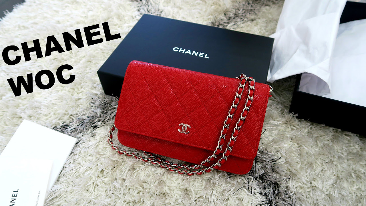 CHANEL WALLET ON CHAIN RED CAVIAR  BJ Luxury