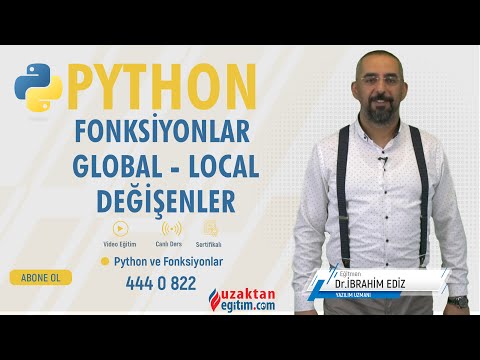 Python Dersleri - (Fonksiyonlar - Global Local Değişenler) - Uzaktan Eğitim