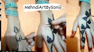simple mehndi design || easy mehndi design #simplemehndidesign #hennadesign #mehndiart