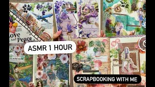 3 | ASMR | One hour Collage | Journal with me l Vintage | Relaxing sounds | The sound of paper
