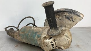 Old Makita Industrial Angle Grinder Restoration // Restoring Broken Old Makita Large Hand Cutter