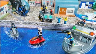 Spielzeug Playmobil City Action Kinderfilm mit SEK, Polizeiautos und Bankräuber | Toys for Kids