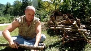 One stick deadfall trigger with the Driveway Primitive