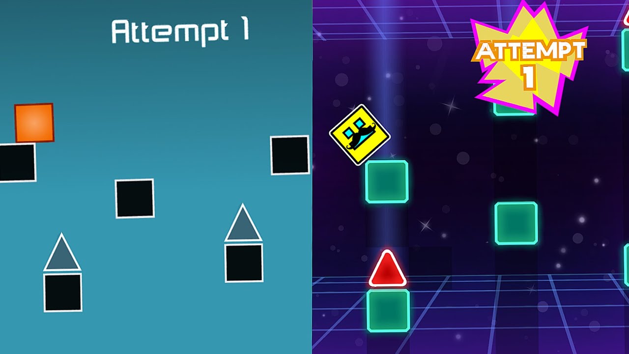 The Impossible Game & The Impossible Game 2 in Geometry Dash - YouTube