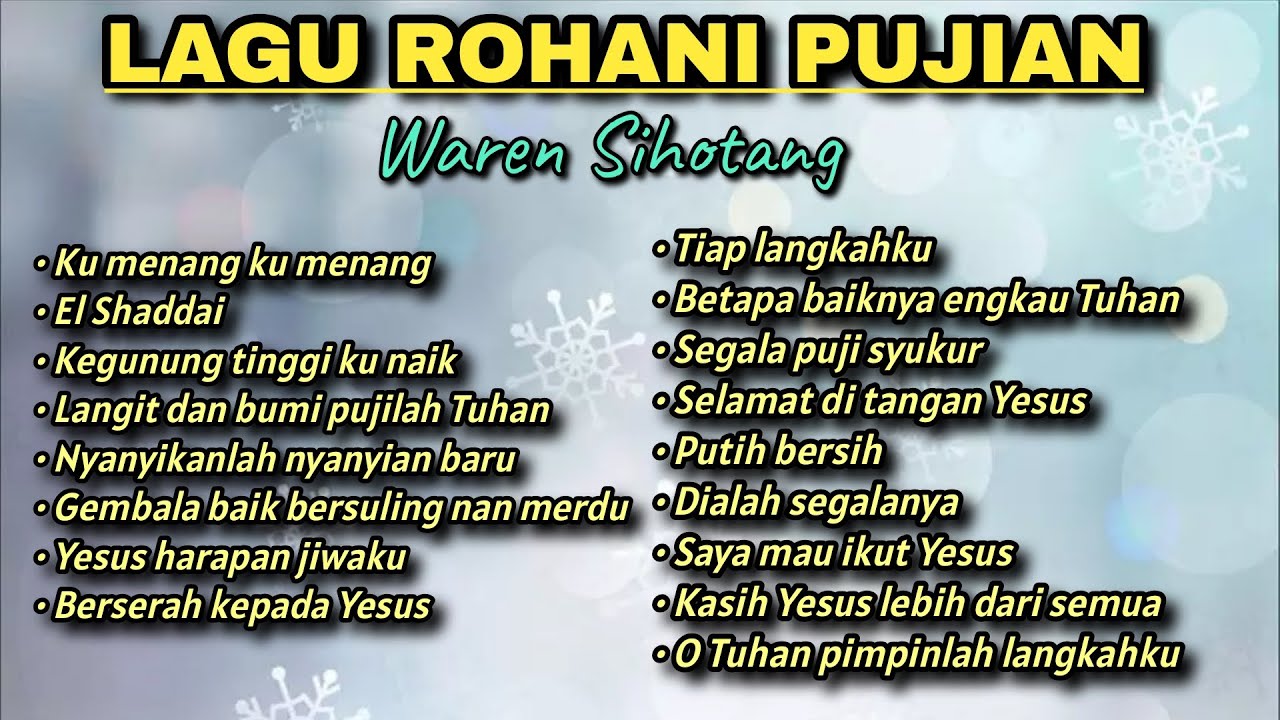 Lagu rohani pujian gembira - Waren Sihotang 