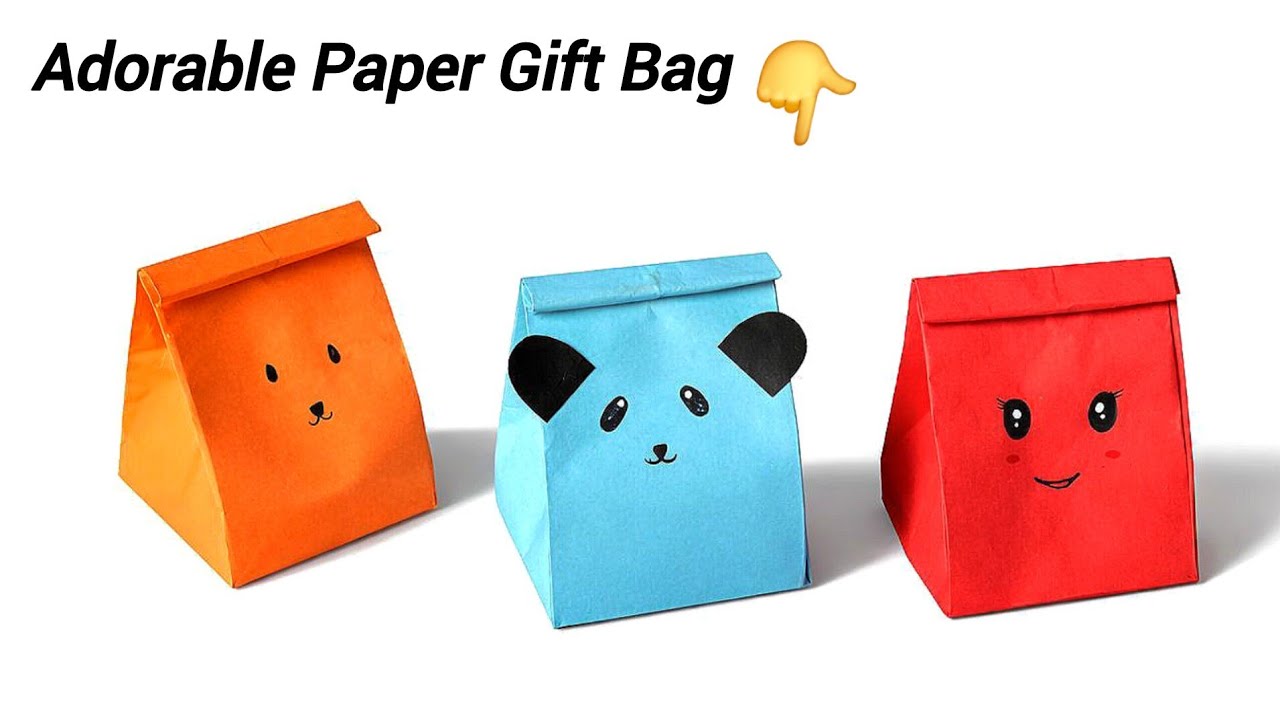 DIY Cute Paper Gift Bags | Easy Paper Bag Craft Tutorial for Beginners | Best Gift Idea 💡 