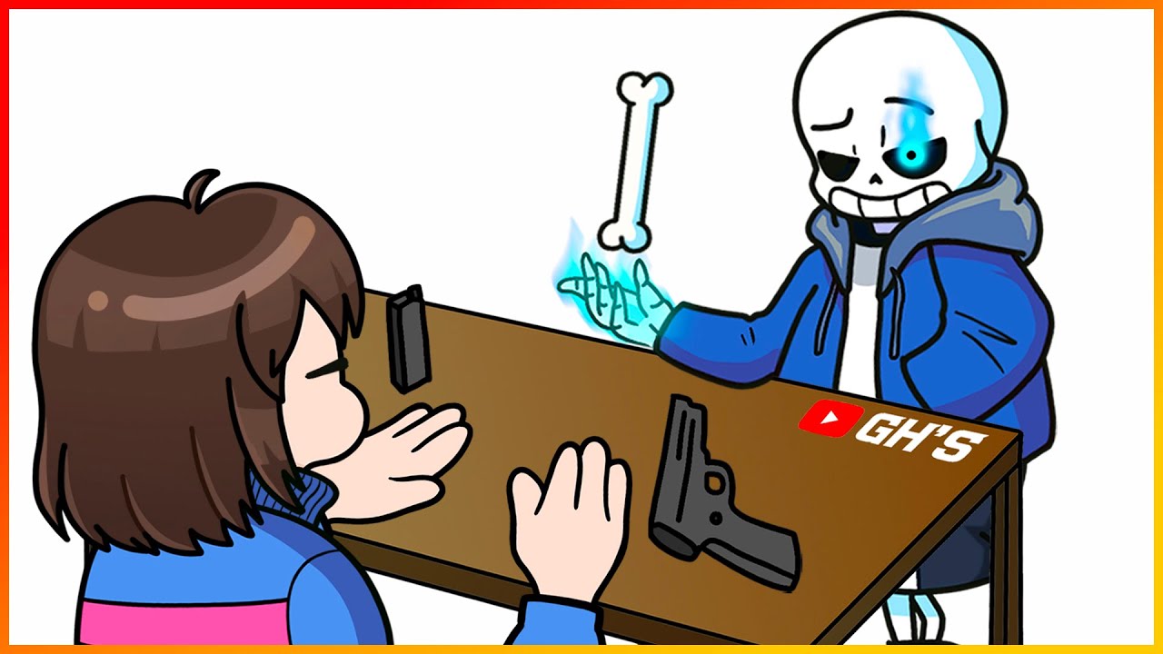 SANS vs FRISK  UNDERTALE   AMONG US CUP SONG   41  GHS ANIMATION