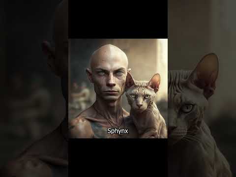 Cat breeds as humans generated using AI