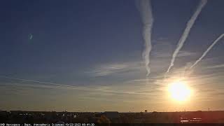 Contrail sunrise - 23 October 2023