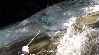 Rescue/Swim on Cascades at 250 cfs