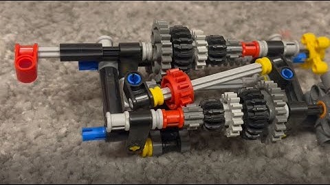 LEGO Technic 5 Speed Sequential Gearbox Transmission With Manual Shifting Mechanism