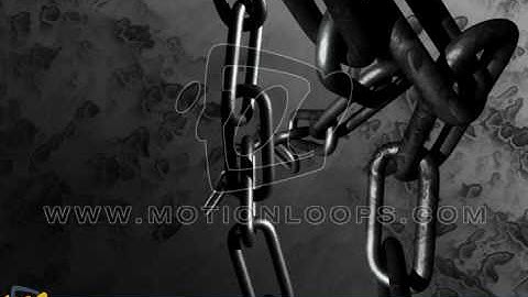 Chain Crash animated movie clip, chain crash motionloop, chain crush on dark background clip