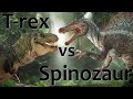 T. rex vs Spinozaur - pojedynek dinozaurów z III części Jurassic Park