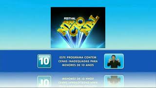 Montagem Vinheta Clificação Indicativa 10 Anos Festival Nacional 2012 - 2014