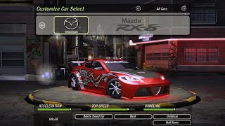 Mazda RX-8 Full (Ricer) Customization Up To 10 Star Rating - NFS Underground 2