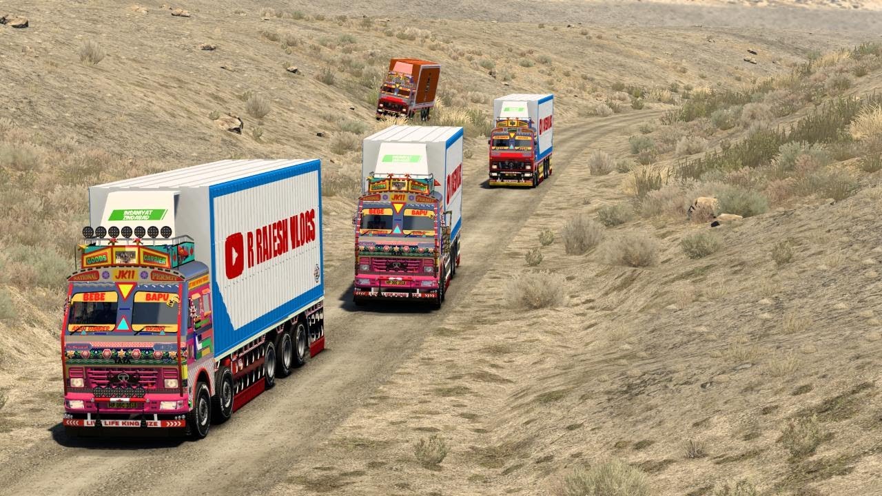 "ETS2 Road Trip: Tajikistan to Pakistan | Full Fun With Friends 🚛✨"