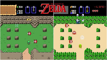 The Legend of Zelda NES HD Texture Pack Mesen Gameplay Showcase