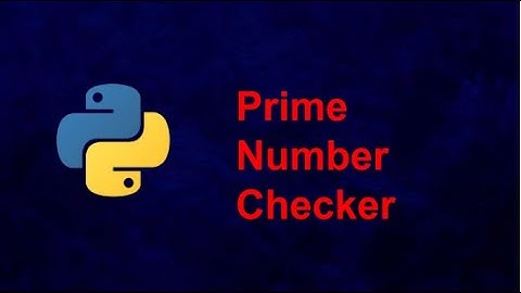 Prime number checker in Python 🐍