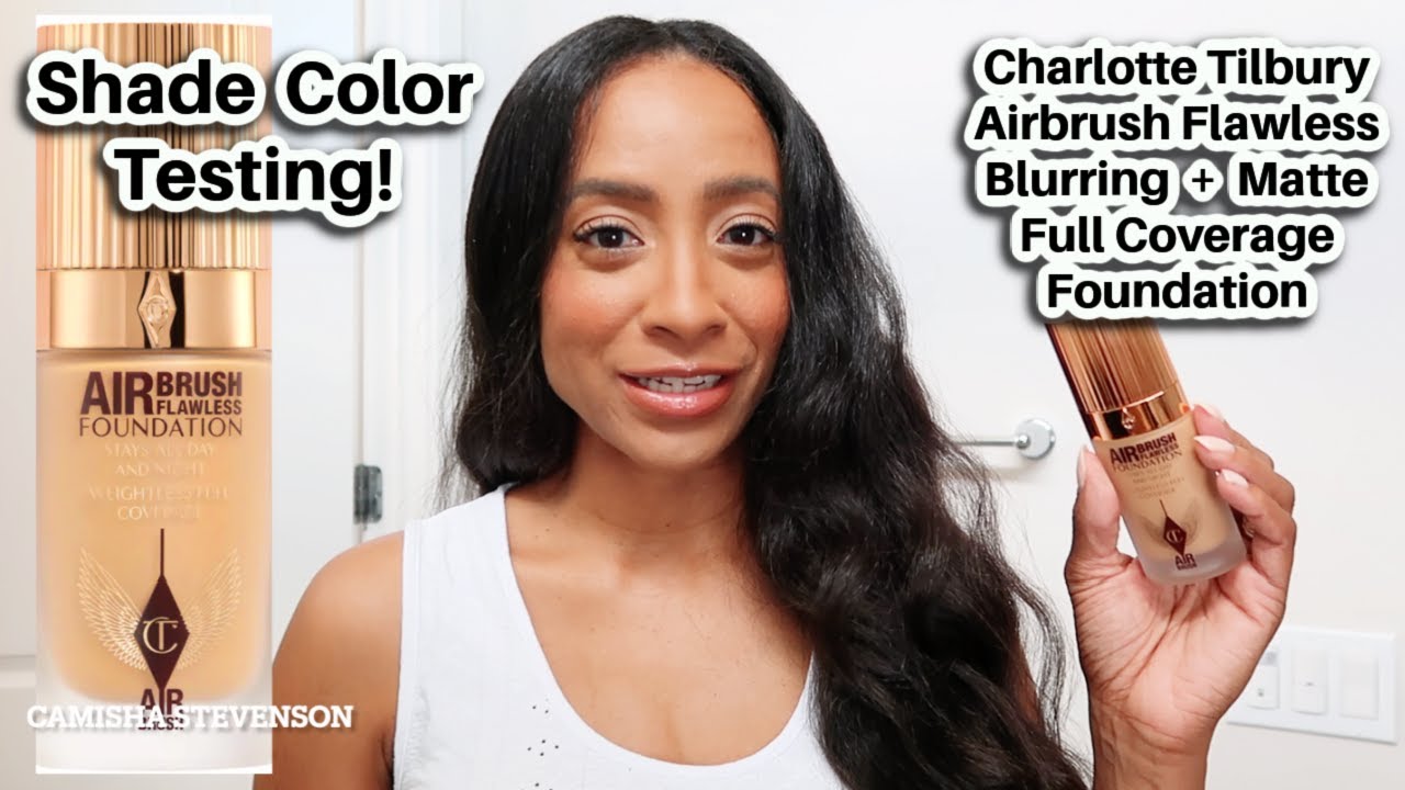 Testing *New Charlotte Tilbury Airbrush Flawless 3D Matte Skin Foundation Color | Camisha Stevenson