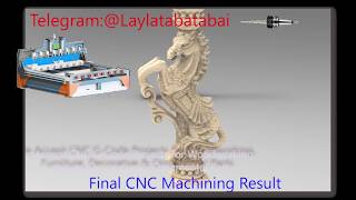 4th Axis CNC Horse Carving | Final G-Code Simulation | STS CNC Solutions