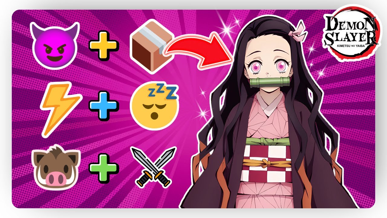 ADIVINHE o PERSONAGEM do DEMON SLAYER pelo EMOJIS  Kimetsu no Yaiba/Demon Slayer quiz  😁 😁