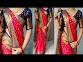 Traditional look Saree Drape/किसी भी FESTIVAL पर इस तरीके से साडी पहने के सबसे अलग दिखे#elegantsaree