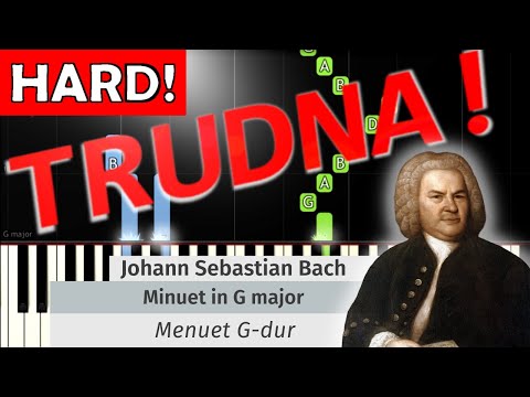 🎹 Menuet G-dur (J. S. Bach, BWV 114) - Piano Tutorial (TRUDNA! wersja) 🎵 NUTY W OPISIE 🎼