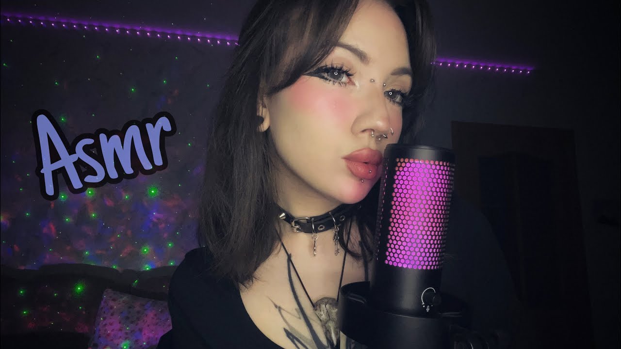 ASMR ликинг микрофона, эффект наушников, неразборчивый шепот, звуки рта