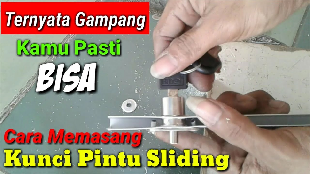 Cara Memasang Kunci Pintu  Sliding Pintu Geser Etalase  