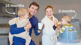 Morning routine w/ 2 under 2 by Matt & Abby 668,758 views 3 months ago 12 minutes, 14 seconds