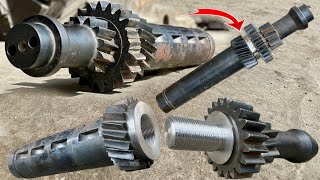 : Manufacturing of main counter shaft of truck || complete restoration and replacement || must watch