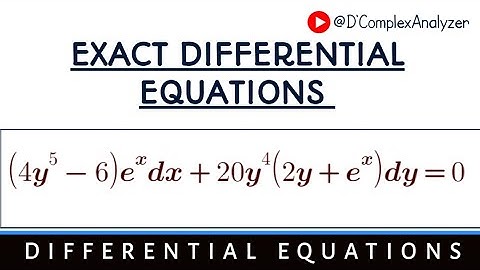 Exact Differential Equations