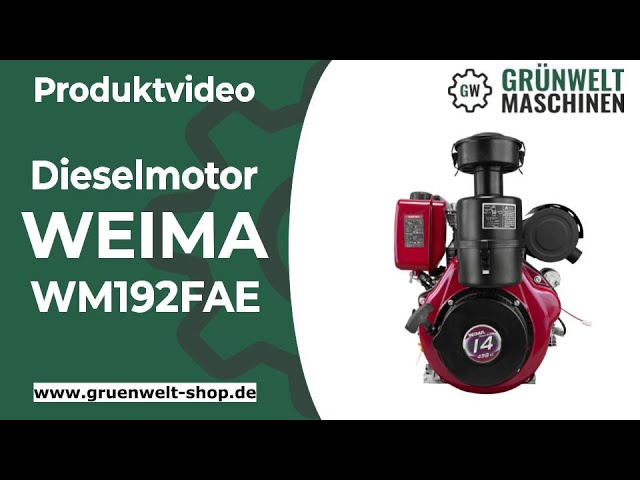 Produktvideo  Dieselmotor Weima WM192FAE 14 PS 498 cm³ Dieselmotor  E-Starter Standmotor 