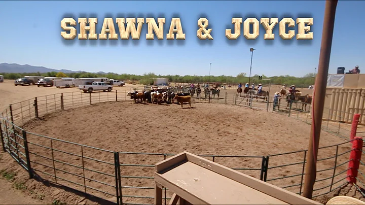 Shawna and Joyce Sorting 5 Cows  at the 4D Arena W...