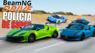 Fuga da Policia em Alta velocidade (mais de 300km)  no Beamng Drive Multiplayer