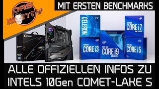 Intel 10th gen Comet Lake S - ENDLICH OFFIZIELL | ALLE Infos + Benchmarks | DasMonty