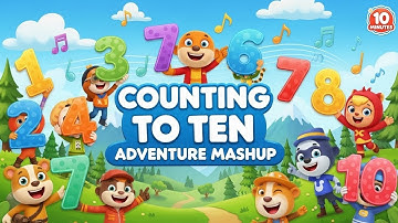 Counting to Ten Adventure Mashup | Learn Numbers 1–10 for Kids | Animagic Studio