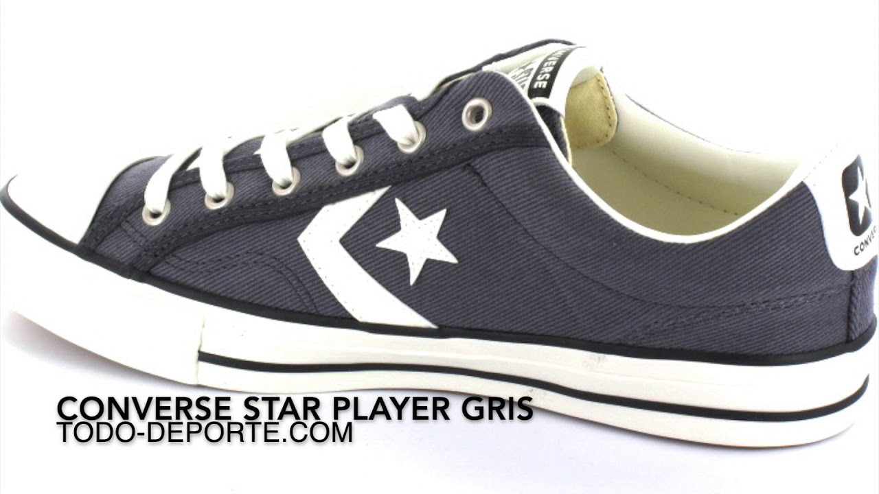 ➤Converse Star Gris - Calzado Casual Hombre l SoloRunning.com 41,5 Gris