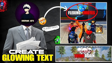 How to Make Glowing Text in Free Fire Like @PGL_DRKRAI77 🔥