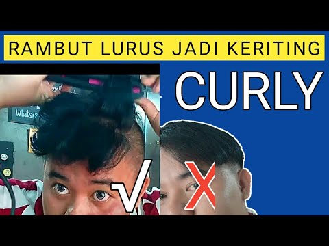 tutorial rambut  lurus  jadi  keriting atau curly YouTube