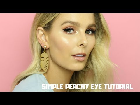 QUICK, SIMPLE PEACHY EYE MAKEUP TUTORIAL | RACHAEL BROOK