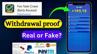 Fun Task Craze Real & Fake ? | Fun task app withdrawal proof ✅ screenshot 2