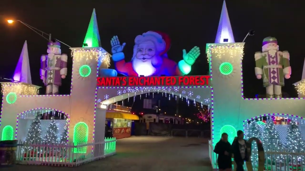 Santas Enchanted Forest 2023 40th Anniversary Miami Dade County, Medley Florida. Christmas Carnival.